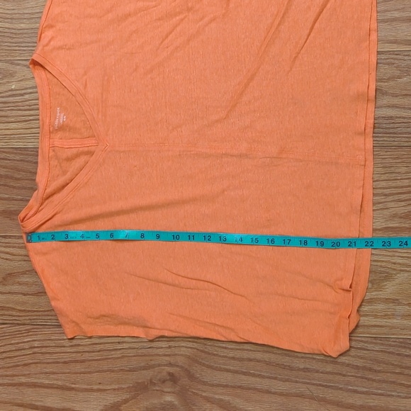 Eileen Fisher Orange Boxy Crop T-Shirt - Picture 3 of 6